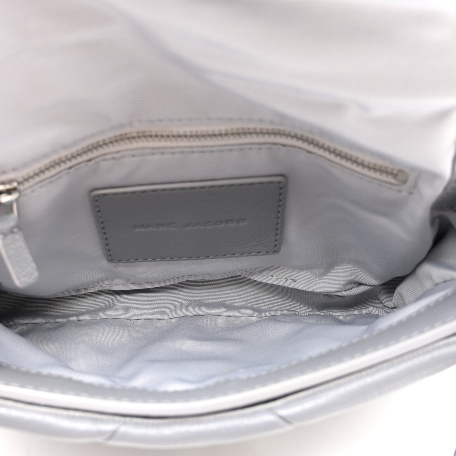 Marc Jacobs Goatskin Quilted J The Puffy Diamond Shoulder Bag Wolf Grey 6 of 11
