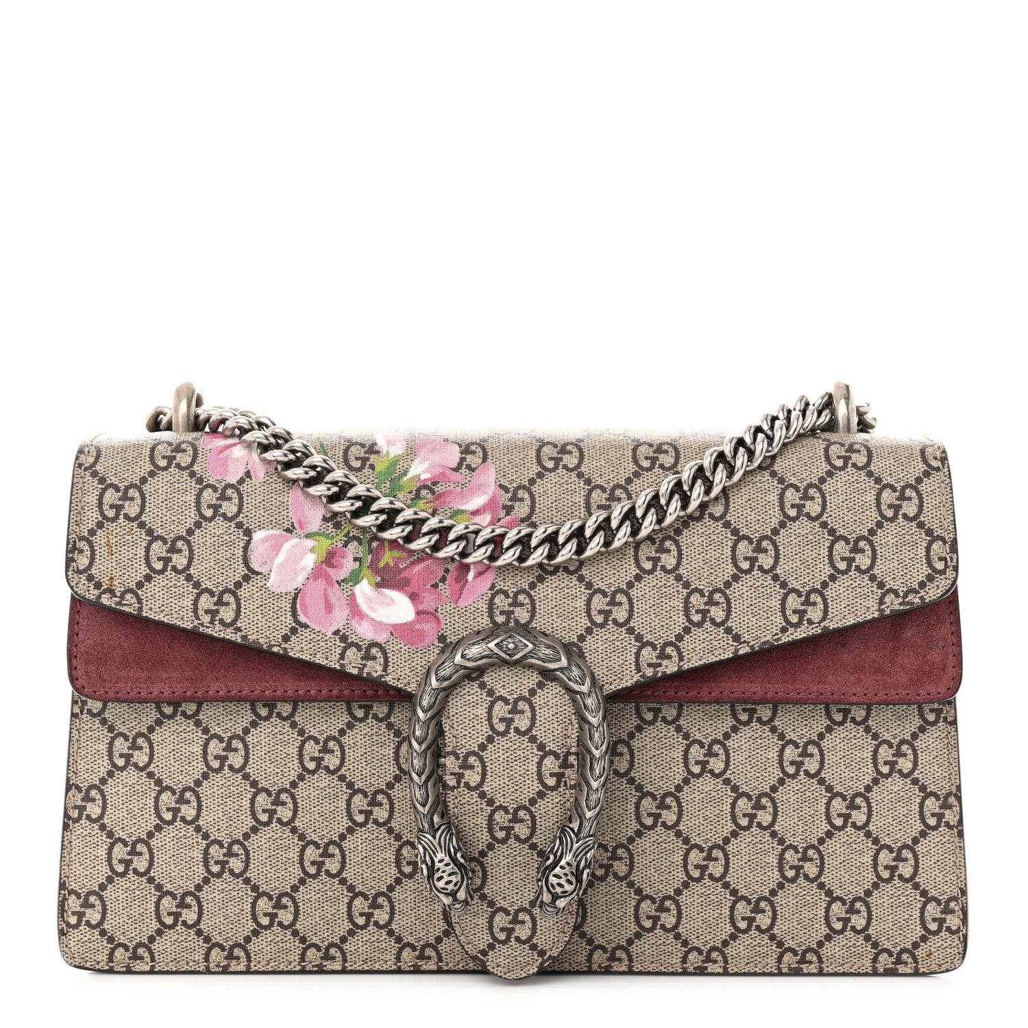 Gucci GG Supreme Monogram Blooms Small Dionysus Shoulder Bag Beige Multicolor Dry Rose 1 of 11