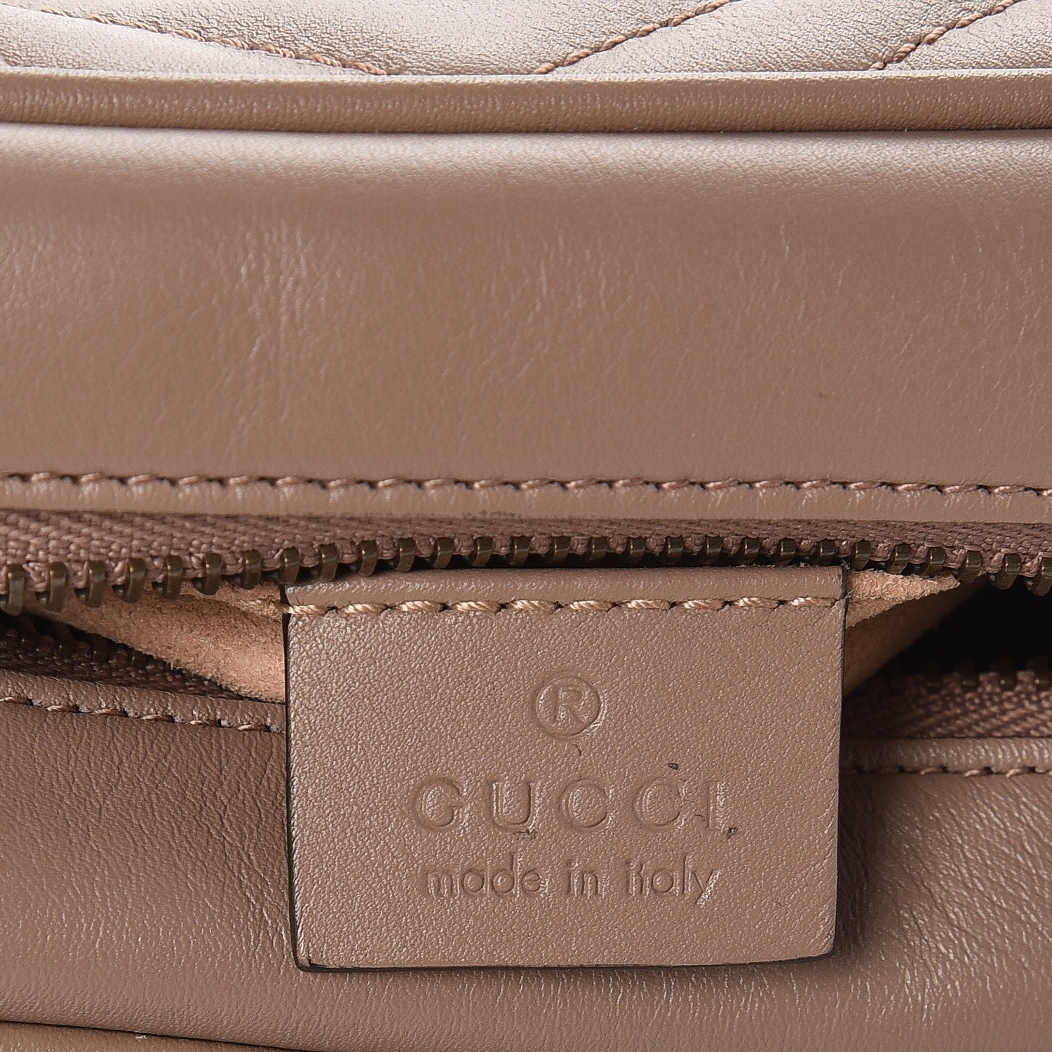 Gucci Calfskin Matelasse Mini GG Marmont Chain Shoulder Bag Nude 6 of 7