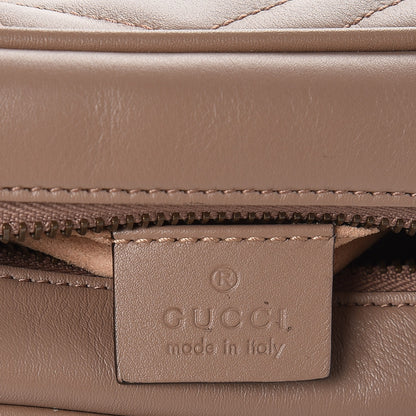 Gucci Calfskin Matelasse Mini GG Marmont Chain Shoulder Bag Nude 6 of 7