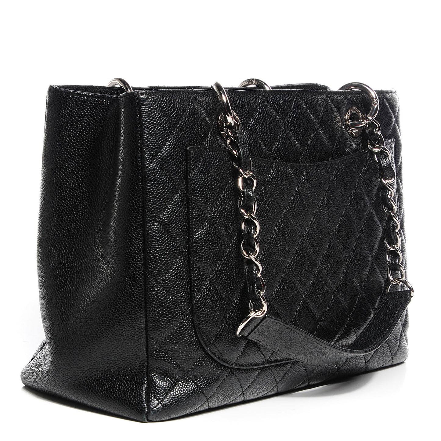 Caviar Quilted Grand Shopping Tote GST Black