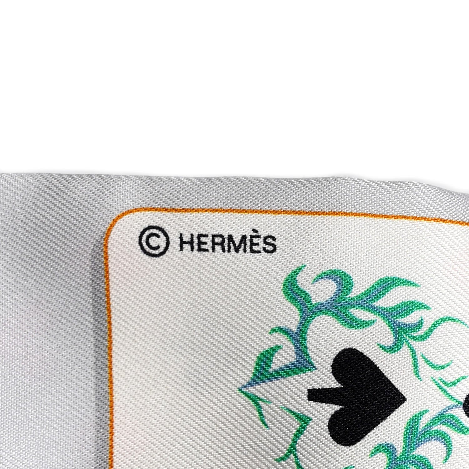 Hermes Silk Jeu de Cartes Twilly Gris Perle Rose Black 4 of 4