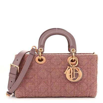 Christian Dior Tweed Cannage Lady D-Joy Pink 1 of 12