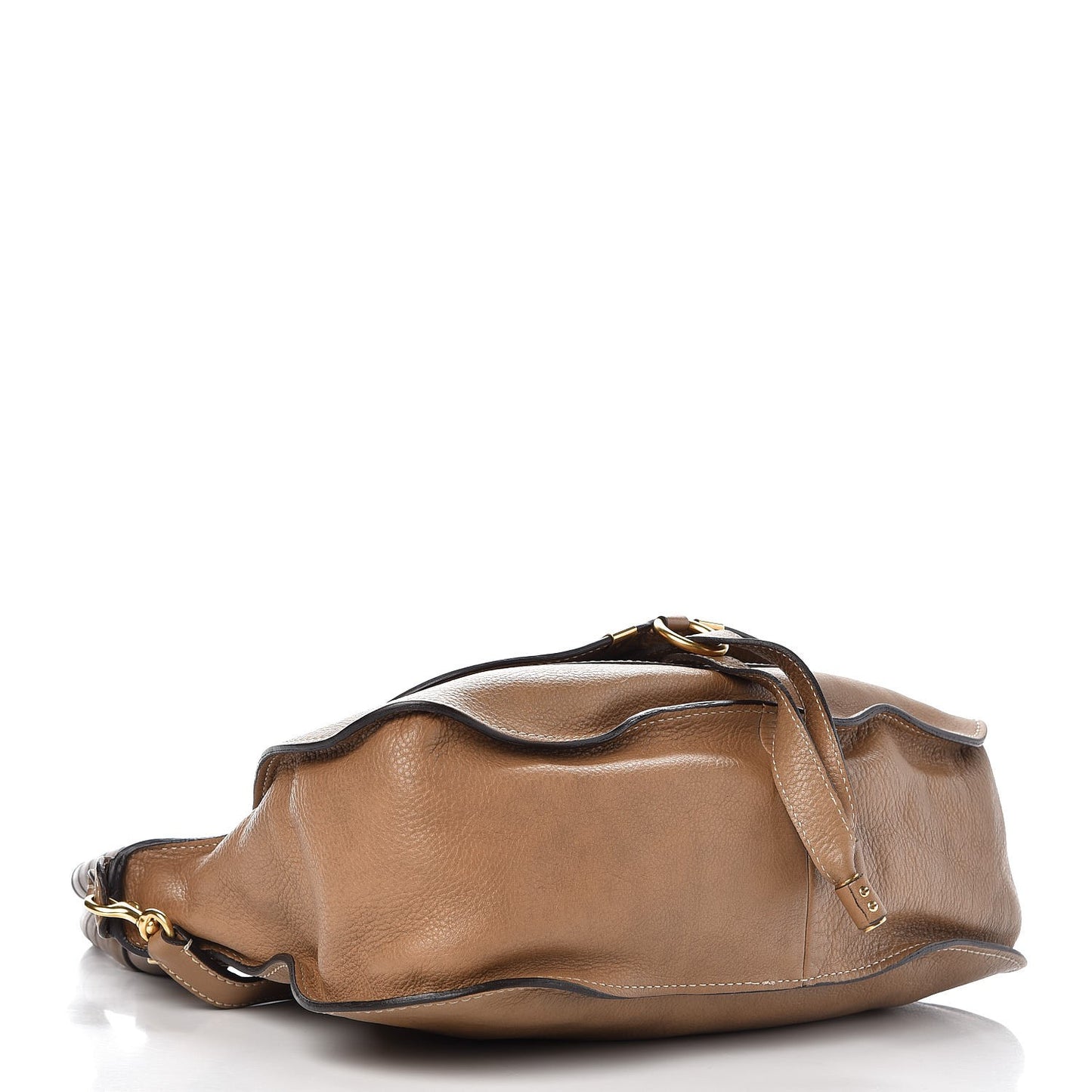 Calfskin Medium Marcie Satchel Sand Shell