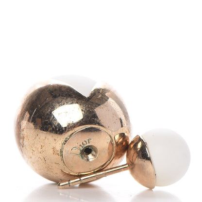 Christian Dior Mise En Dior Tribal Earrings Gold White 4 of 5