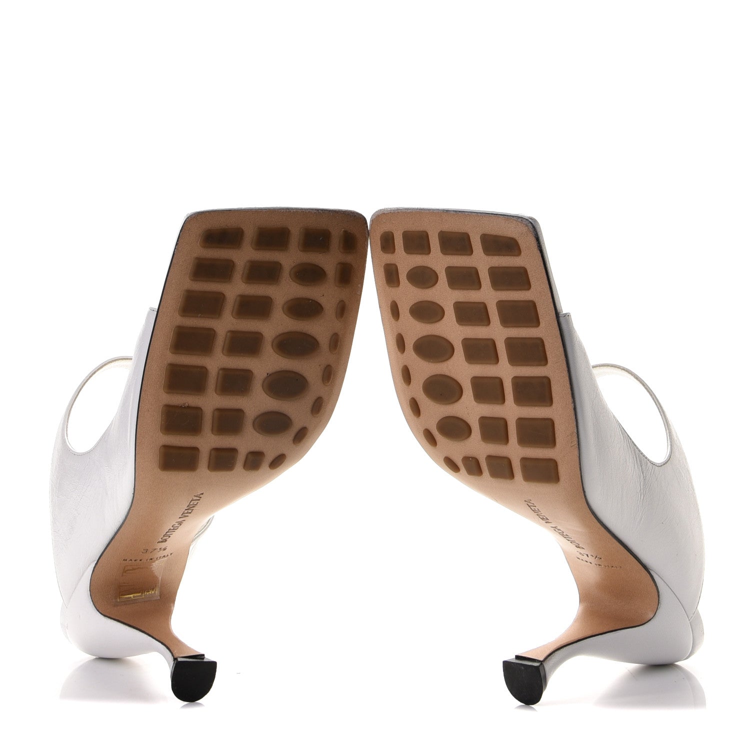 Bottega Veneta Nappa Crunch Lux Sandals 37.5 Optic White 6 of 14