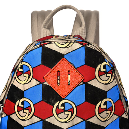 Gucci X THE NORTH FACE Econyl Nylon Geometric Interlocking G Print Medium Backpack Multicolor 16 of 16