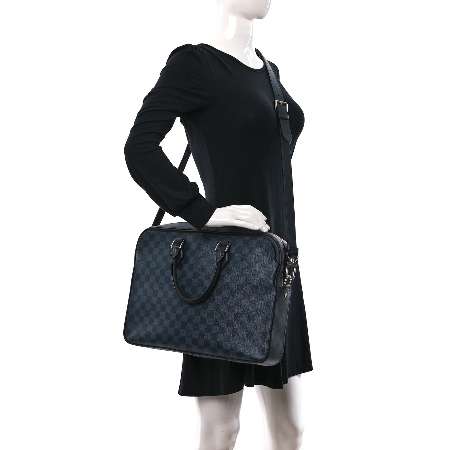 Damier Cobalt Dandy MM Briefcase