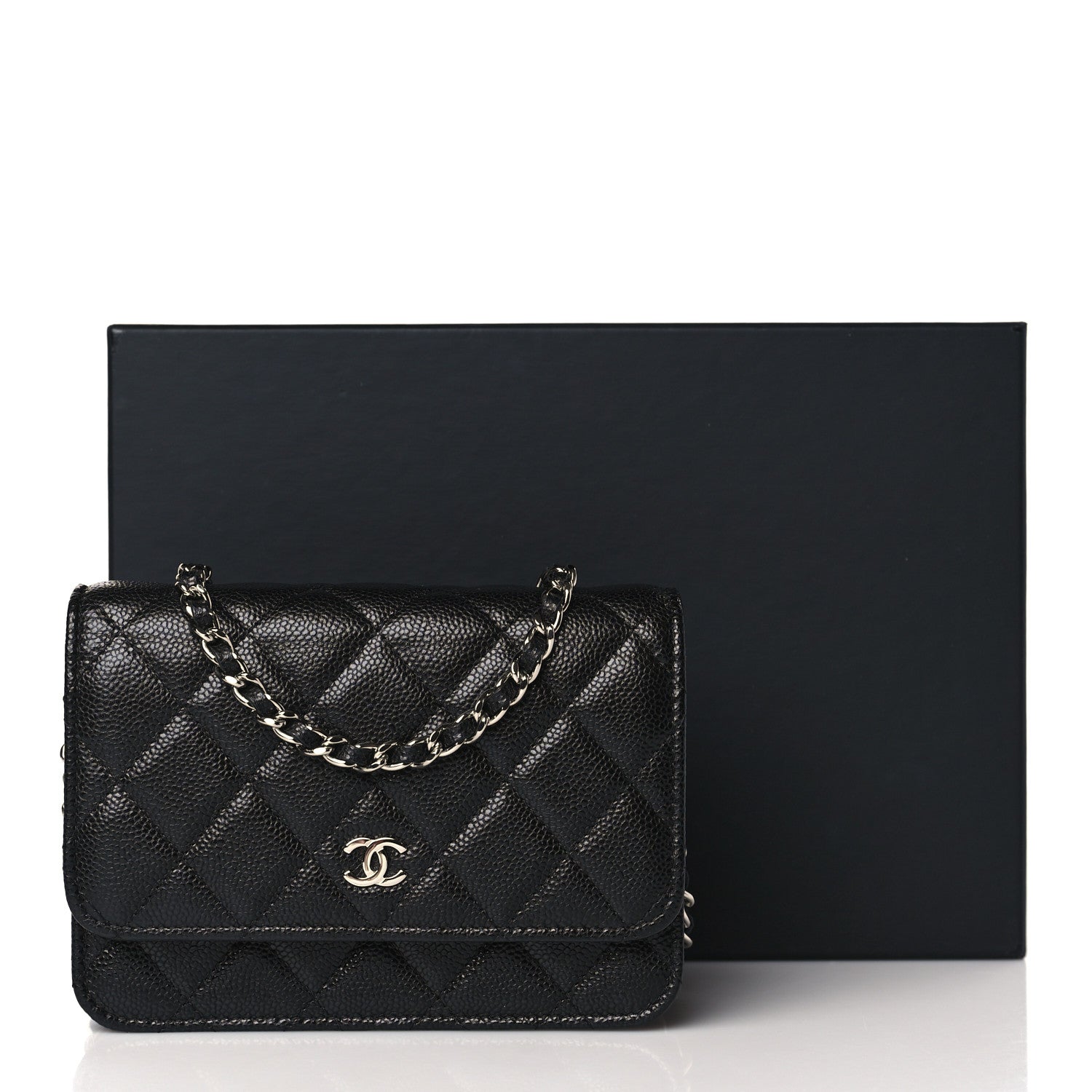 Chanel Caviar Quilted Mini Wallet On Chain WOC Black 10 of 10