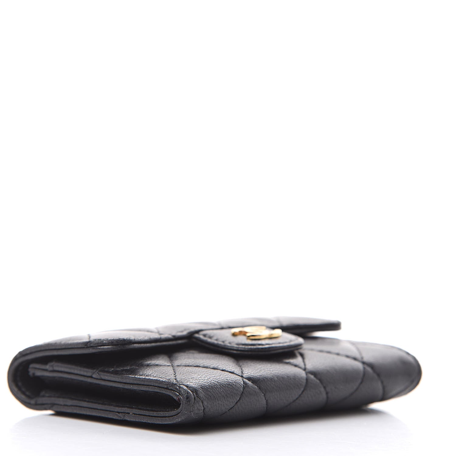 Chanel Lambskin Quilted Flap Card Holder Black 4 of 12