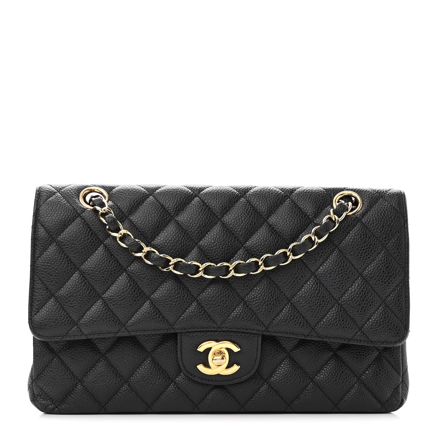 Chanel Caviar Quilted Medium Double Flap Black 1 of 9