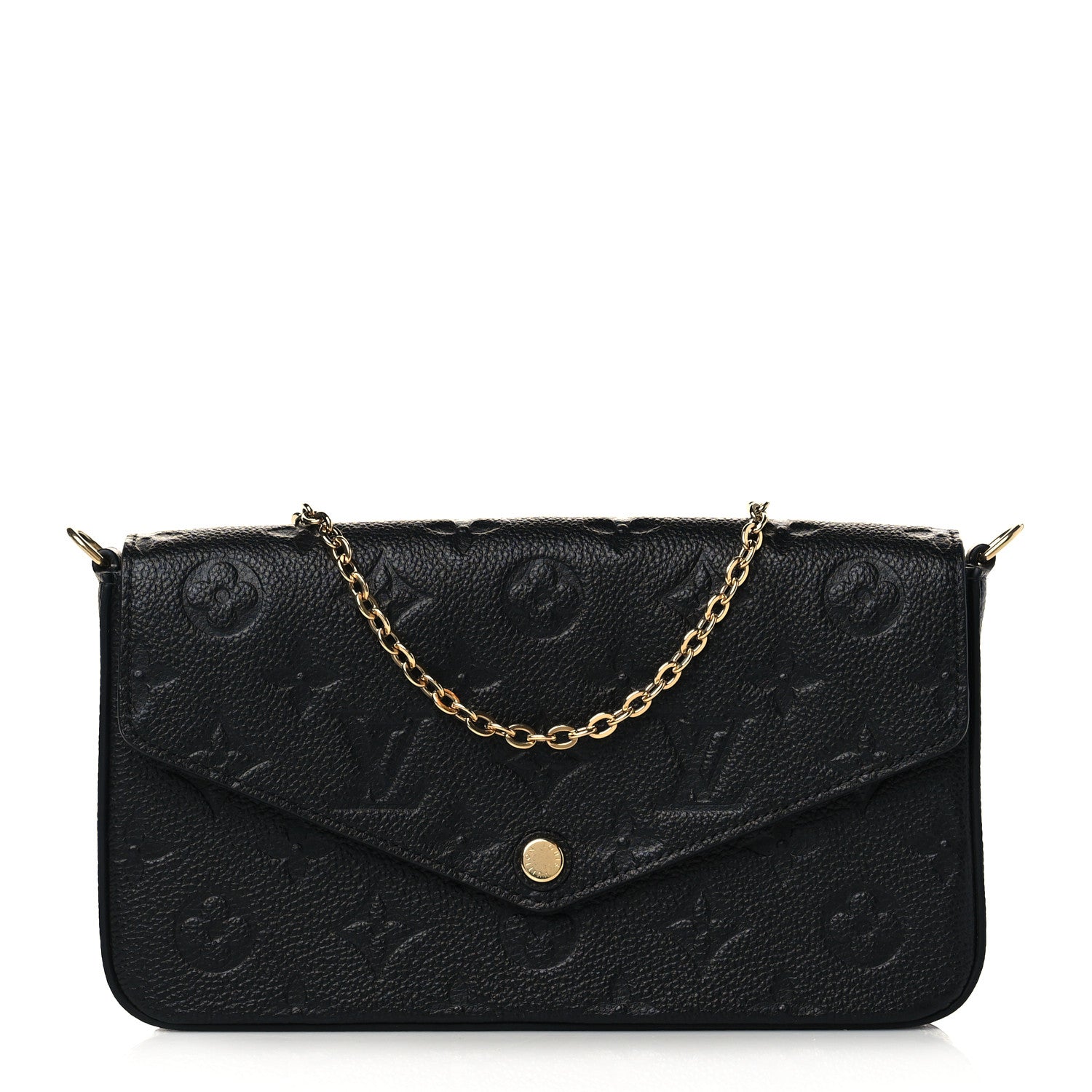 Louis Vuitton Empreinte Pochette Felicie Chain Wallet Black 3 of 7