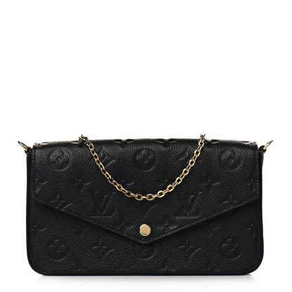 Louis Vuitton Empreinte Pochette Felicie Chain Wallet Black 3 of 7
