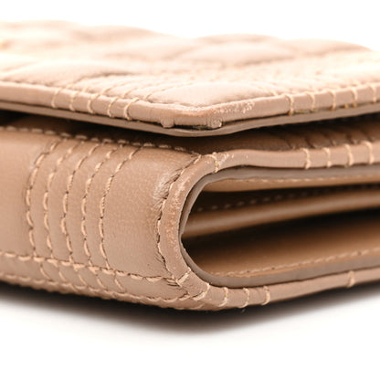 Burberry Lambskin Quilted Lola Wallet Beige 9 of 15