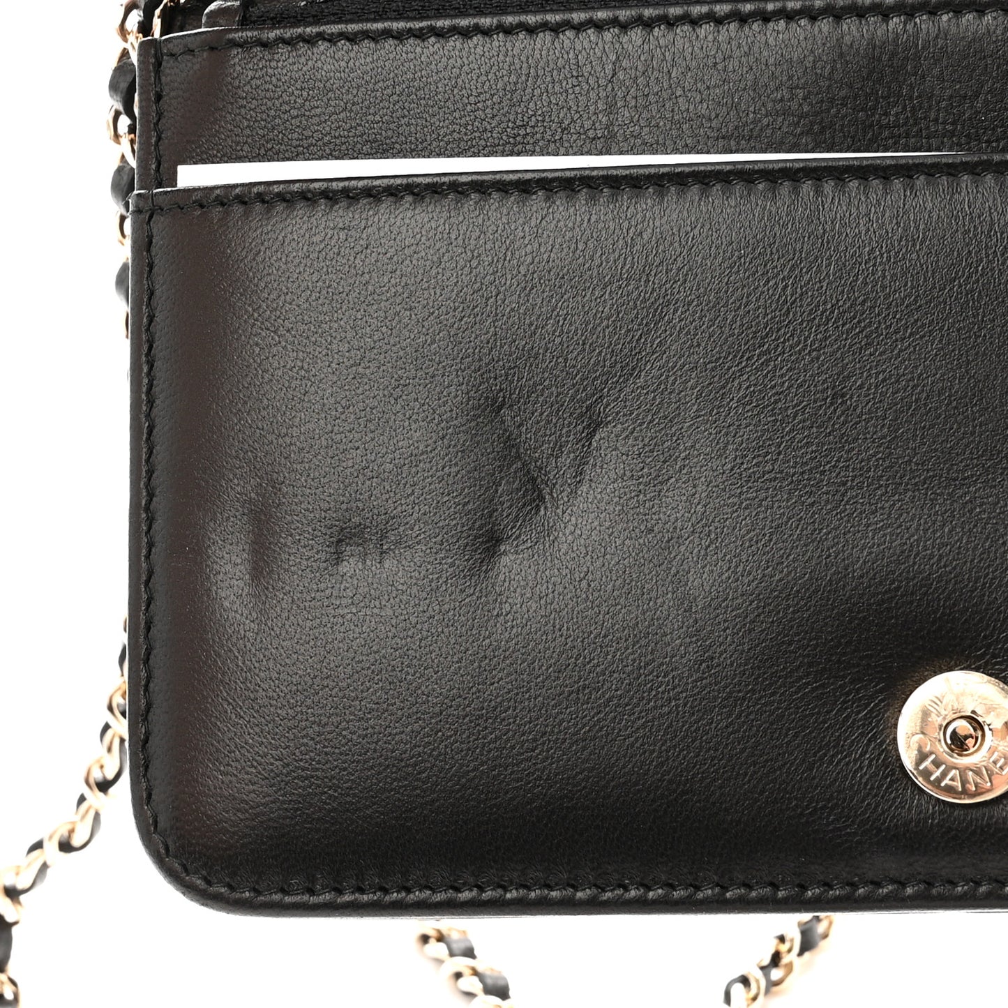 Velvet Pearl Diamond Embellished Wallet On Chain WOC Black