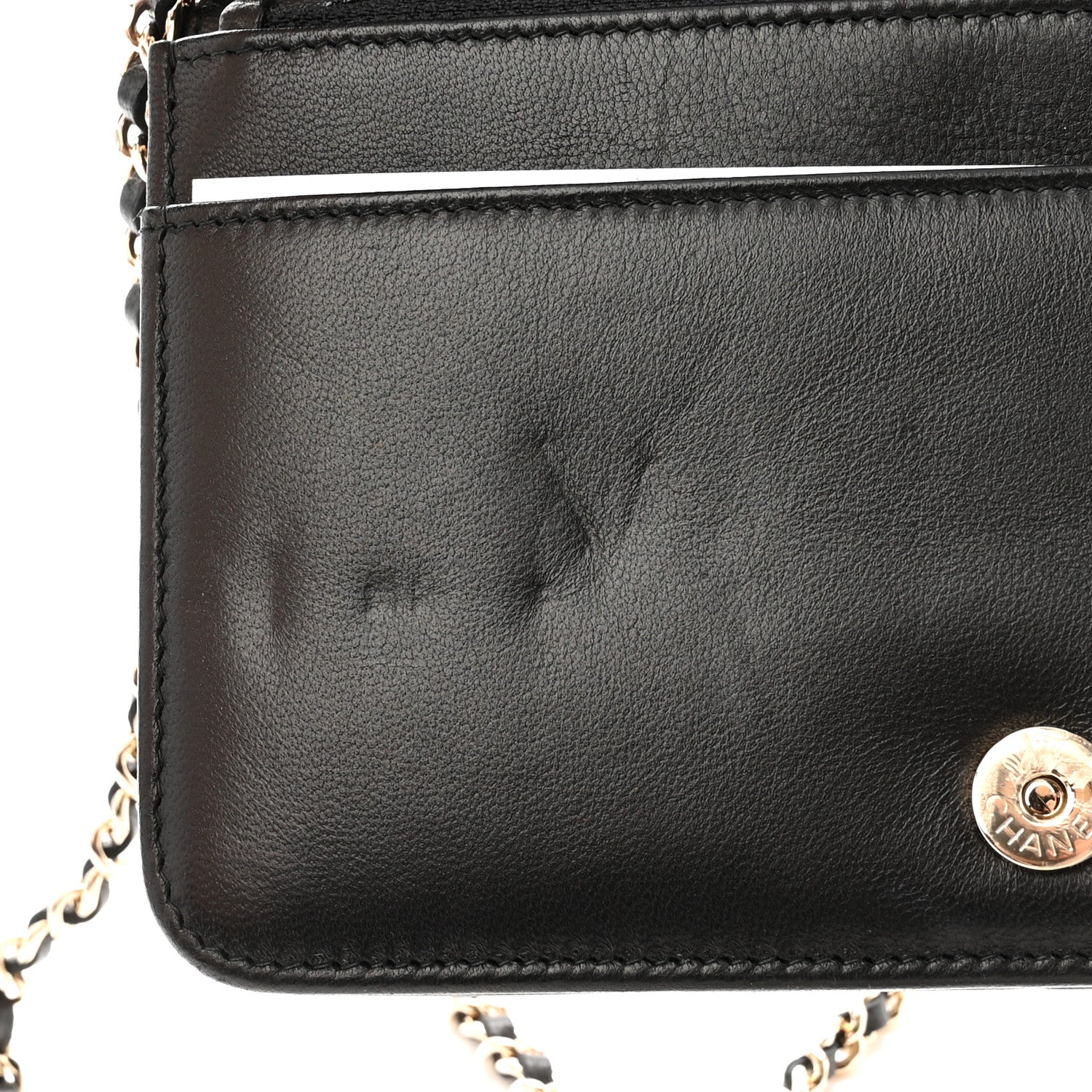 Chanel Velvet Pearl Diamond Embellished Wallet On Chain WOC Black 11 of 11