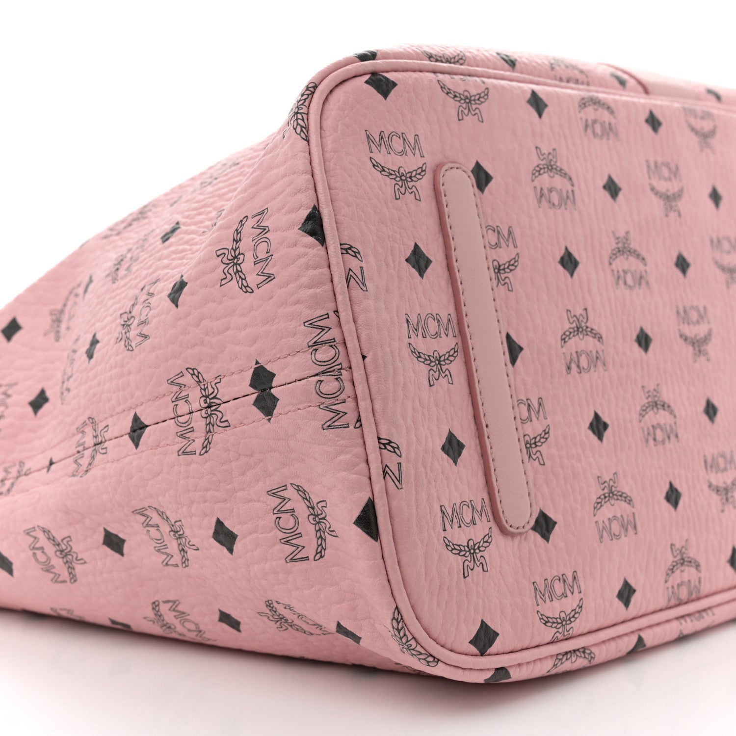 MCM Visetos Large Liz Reversible Shopper Tote Soft Pink 12 of 18