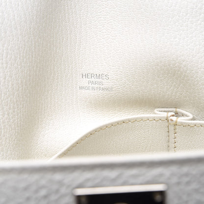 Hermes Taurillon Clemence Jypsiere 34 White 8 of 13