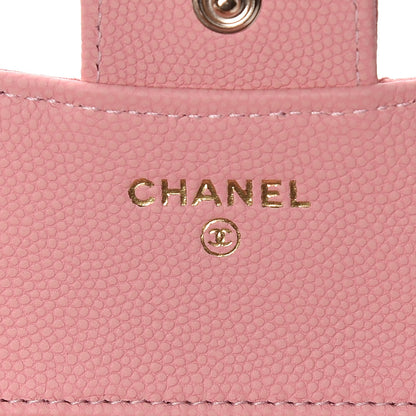 Chanel Caviar Chevron Quilted Compact Flap Wallet Pink 8 of 11