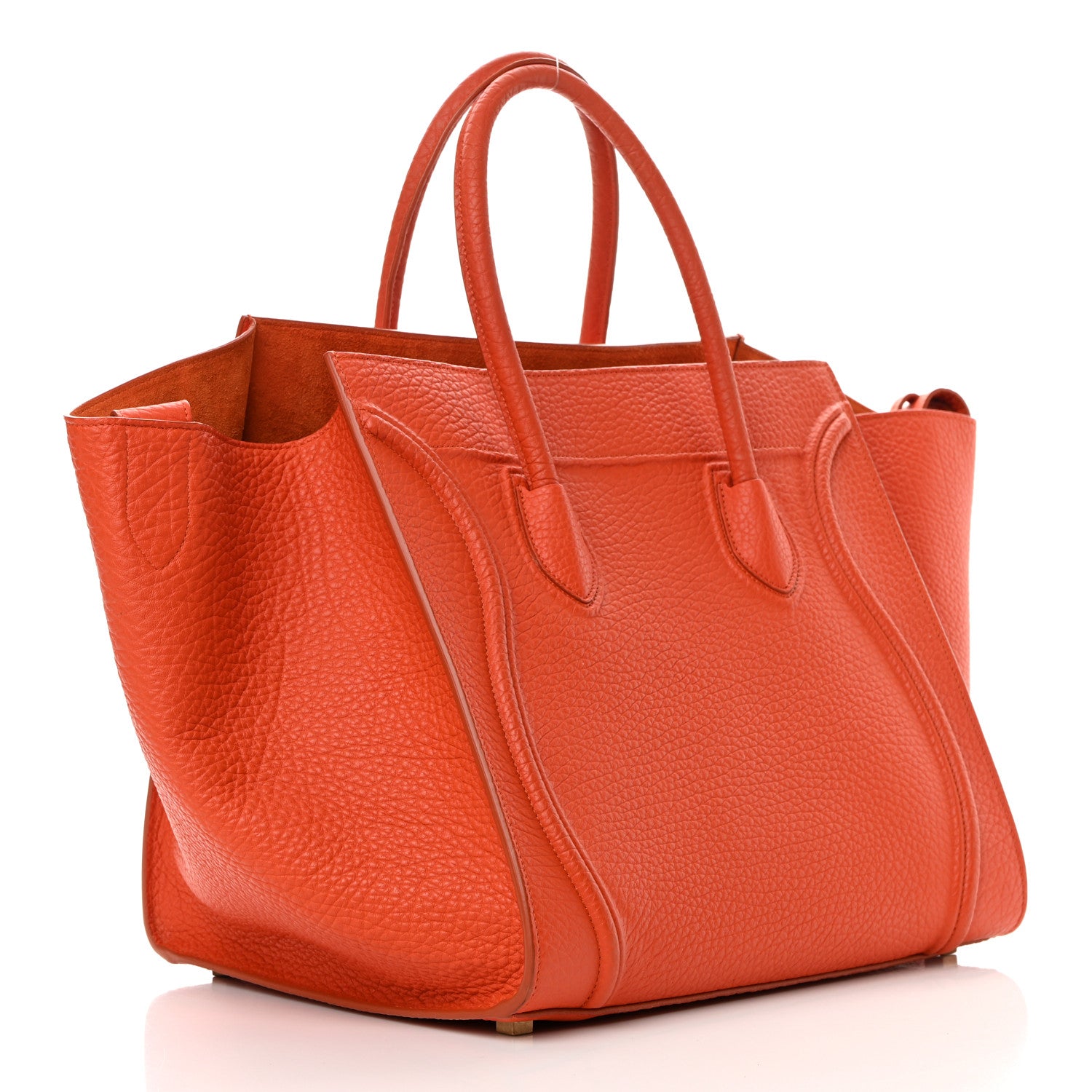 Celine Grained Calfskin Medium Phantom Luggage Burnt Orange 3 of 15