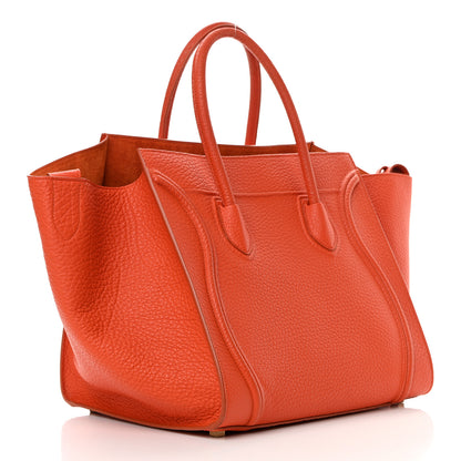 Celine Grained Calfskin Medium Phantom Luggage Burnt Orange 3 of 15