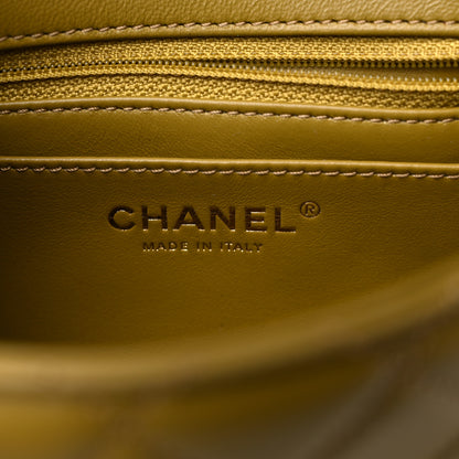 Chanel Lambskin Quilted Mini Pearl Crush Flap Green 5 of 9