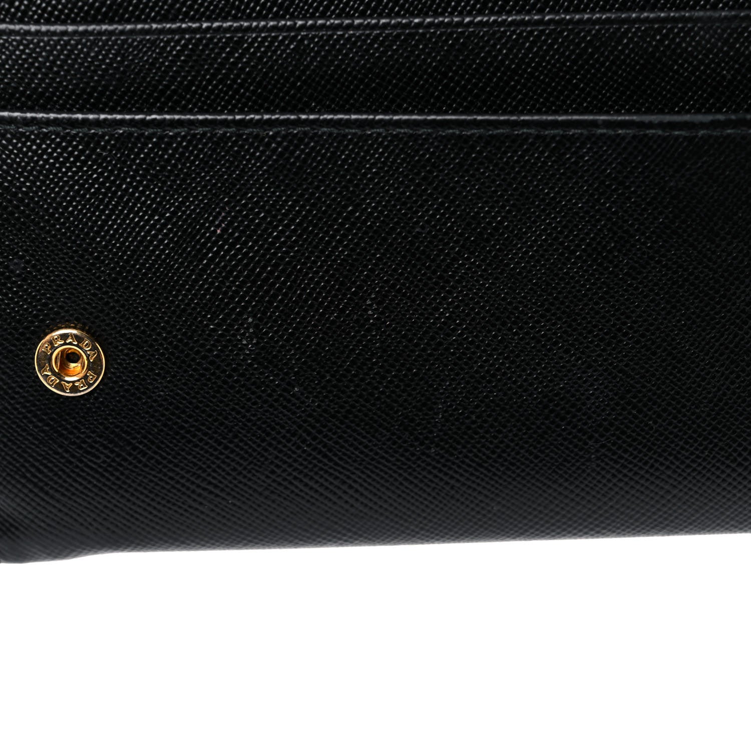 Prada Saffiano Metal Continental Flap Wallet Black 10 of 21
