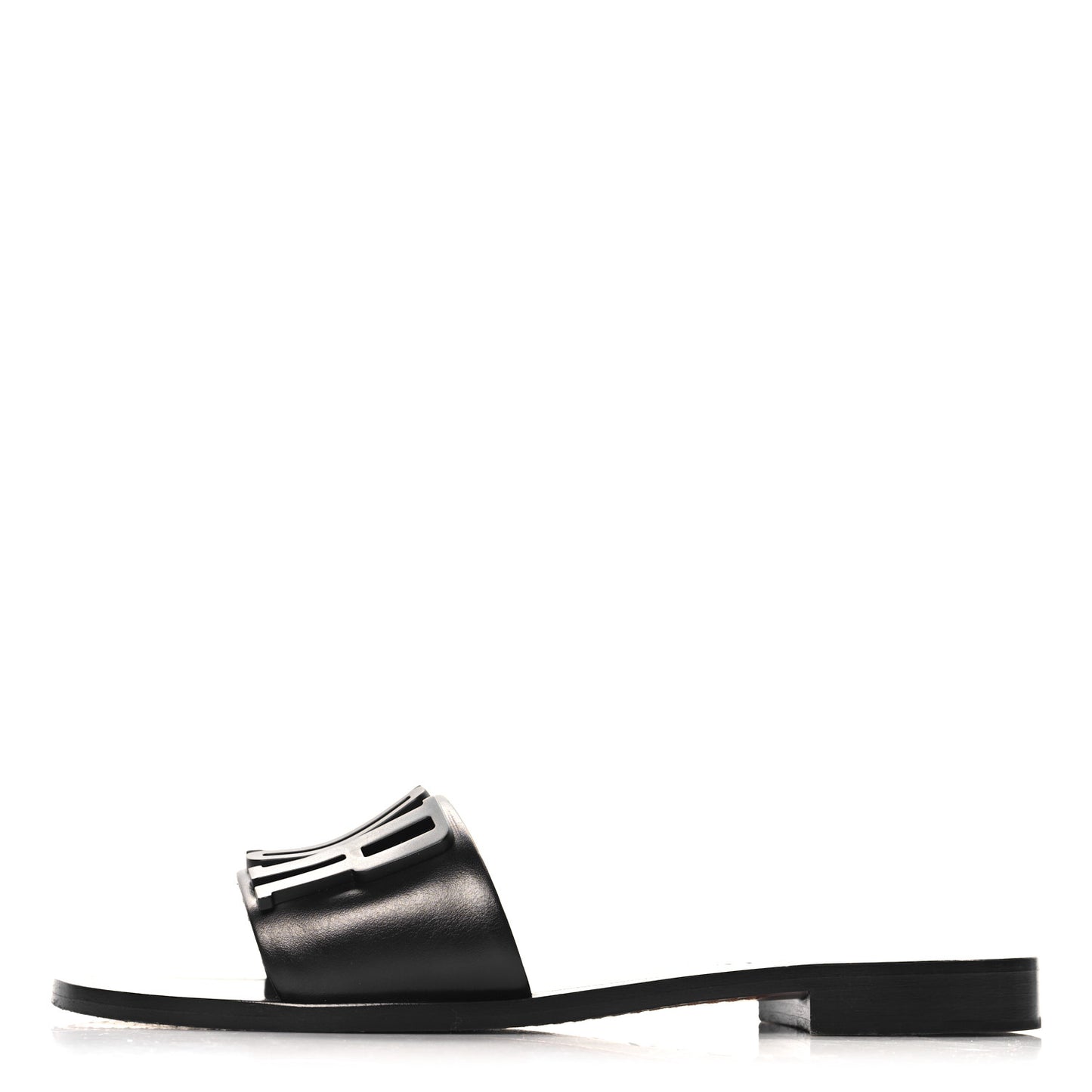 Calfskin Dio(r)evolution 10mm Slide Sandals 40 Black