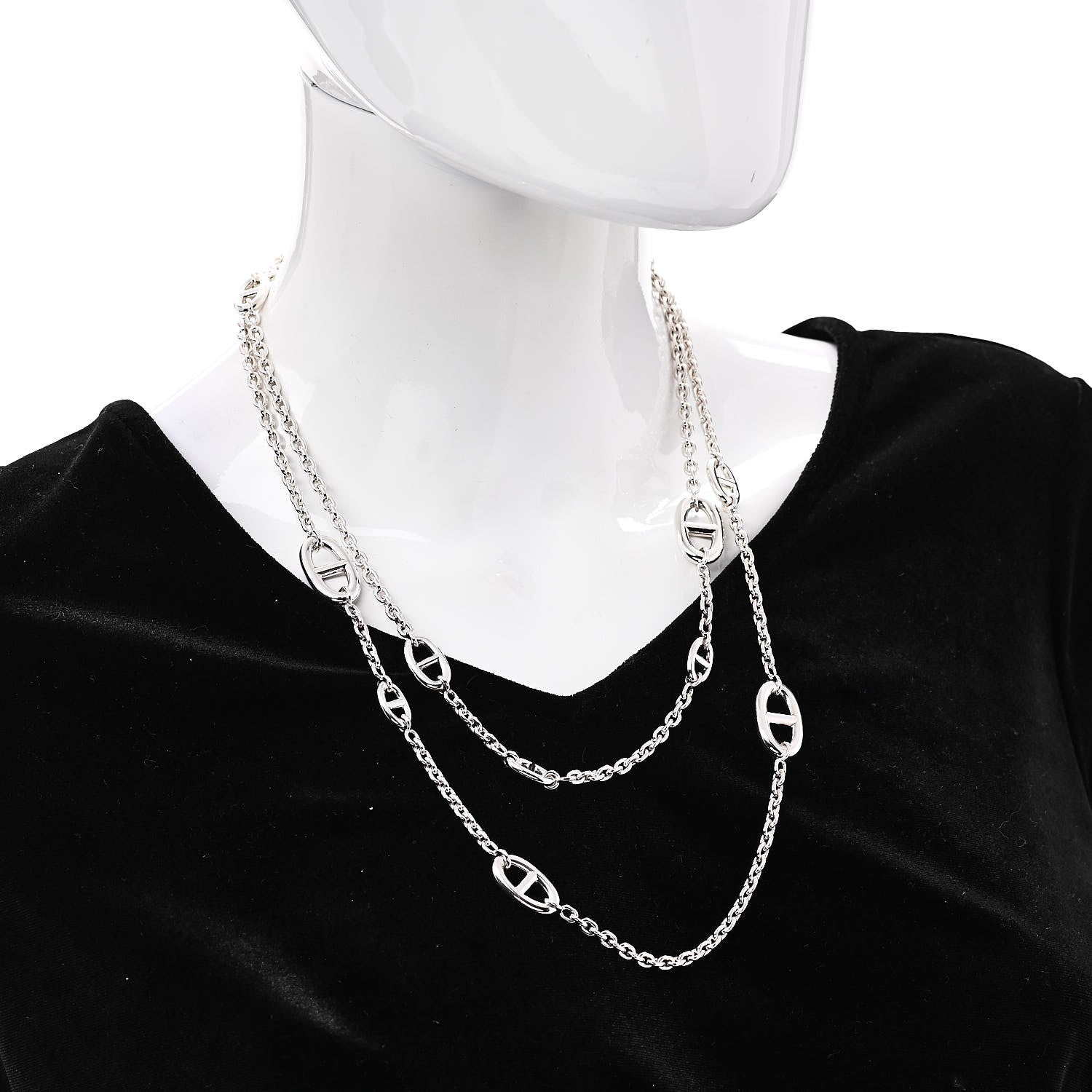 Hermes Sterling Silver Farandole Necklace 120 2 of 5