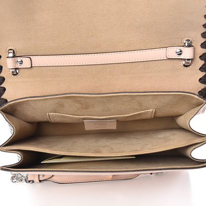 Fendi Vitello Liberty Ribbon Pearl Lace Up Kan I Shoulder Bag Plaster 5 of 7