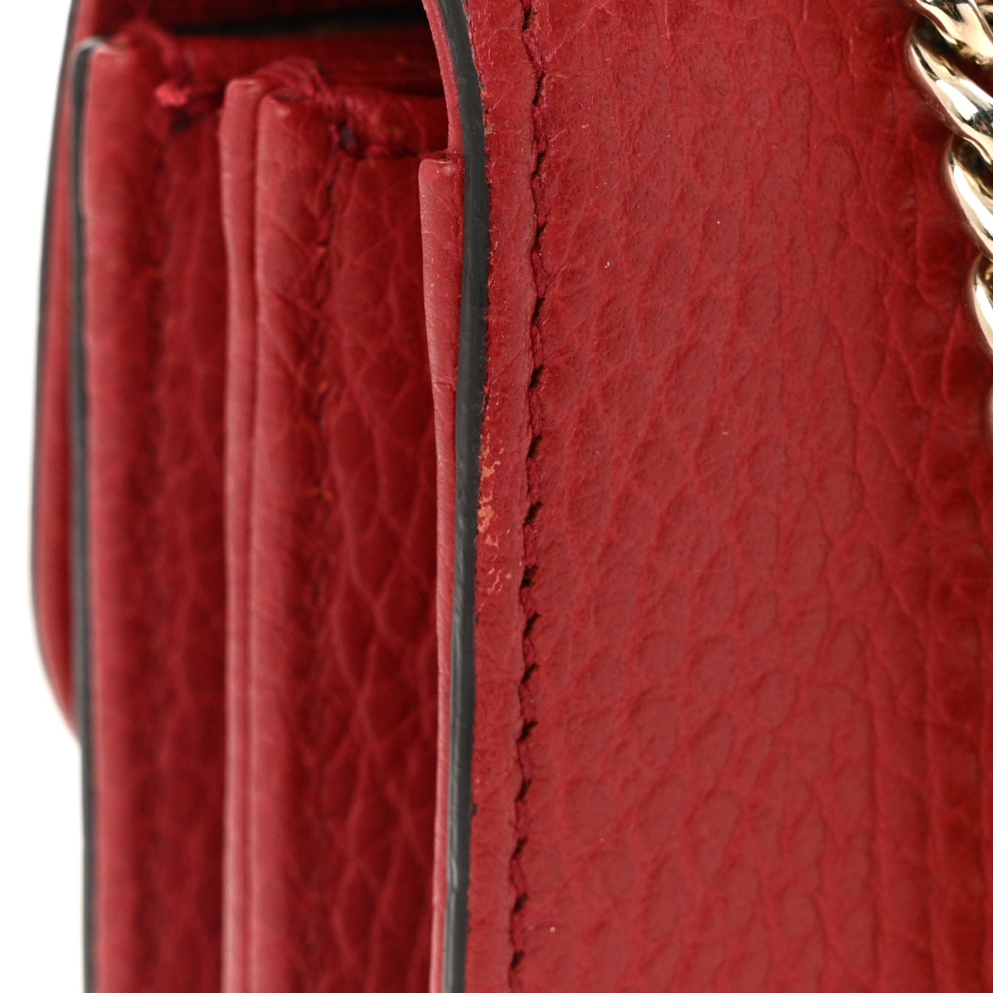 Dollar Calfskin Small Interlocking G Shoulder Bag Red