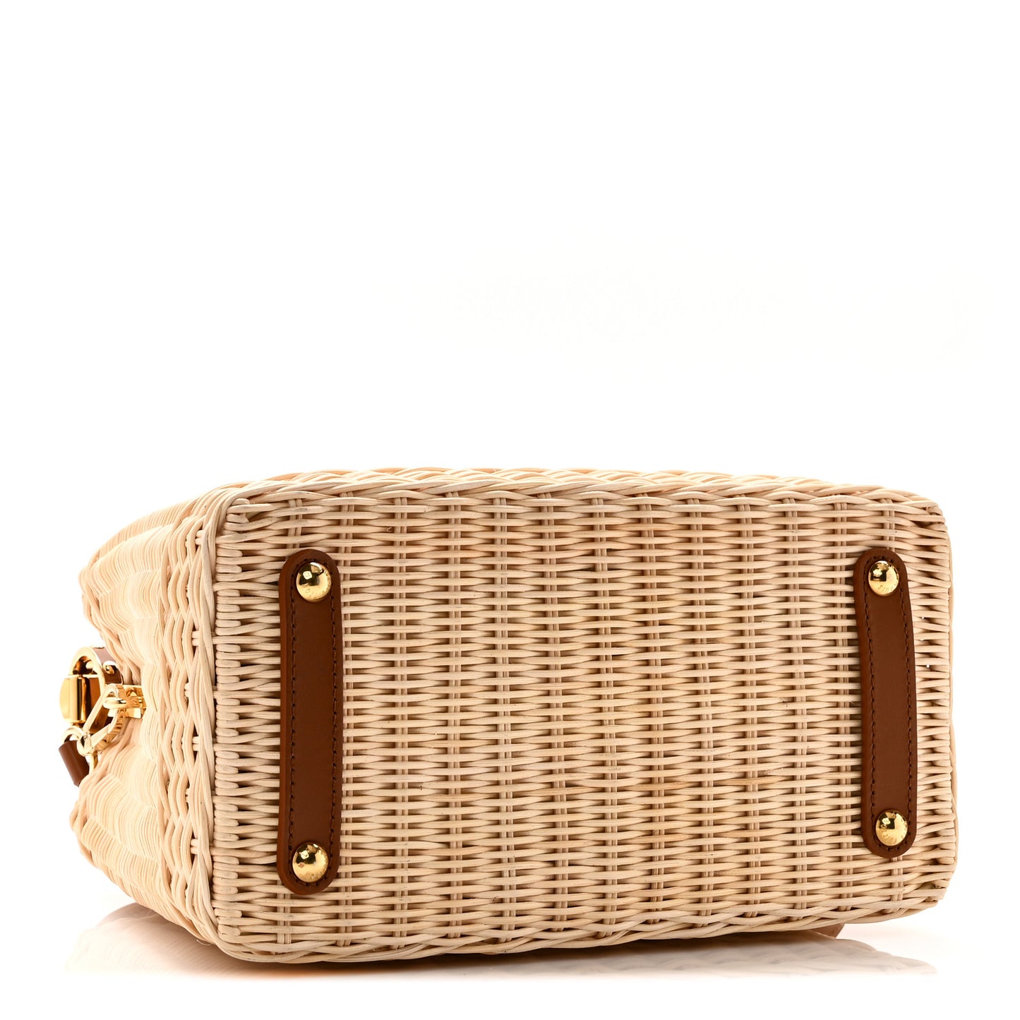 Rattan Calfskin Capucines BB Tan