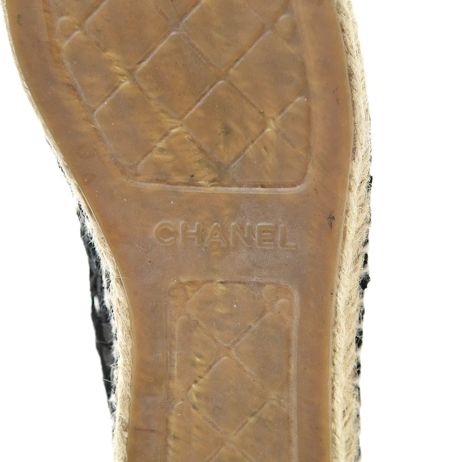 Chanel Lace Patent CC Espadrilles 37 Black 7 of 11
