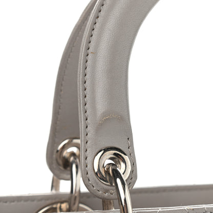 Christian Dior Lambskin Cannage Medium Lady Dior Grey 14 of 15