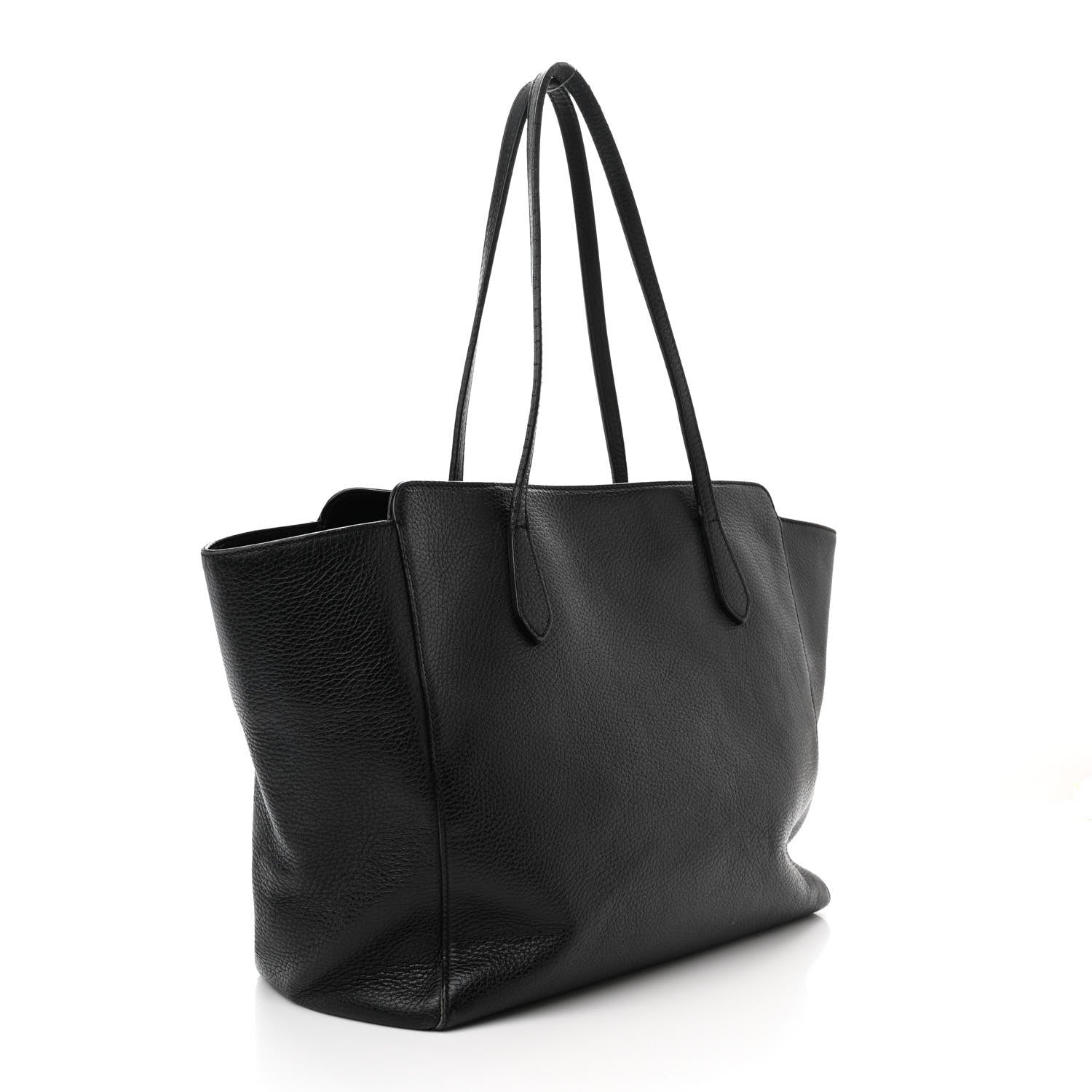 Gucci Pebbled Calfskin Medium Swing Tote Black 3 of 21
