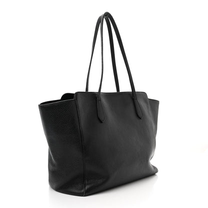 Gucci Pebbled Calfskin Medium Swing Tote Black 3 of 21