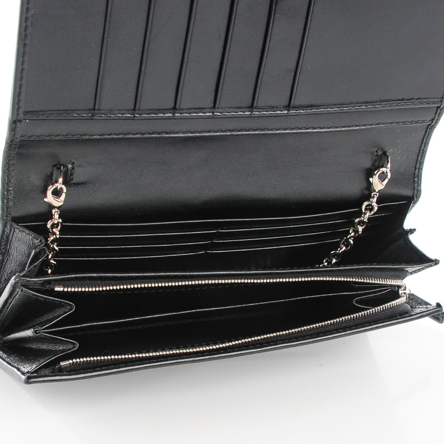 Imprime Monogram GG Pierce Chain Clutch Wallet Black