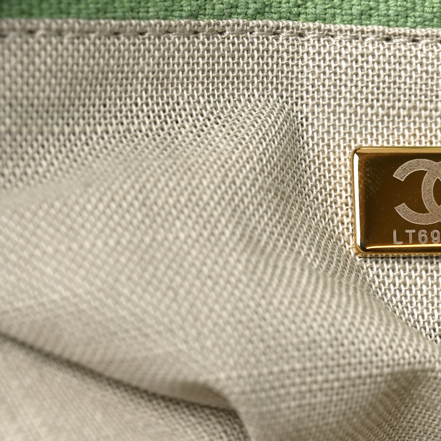 Chanel Mixed Fibers Small Deauville Tote Green 8 of 11