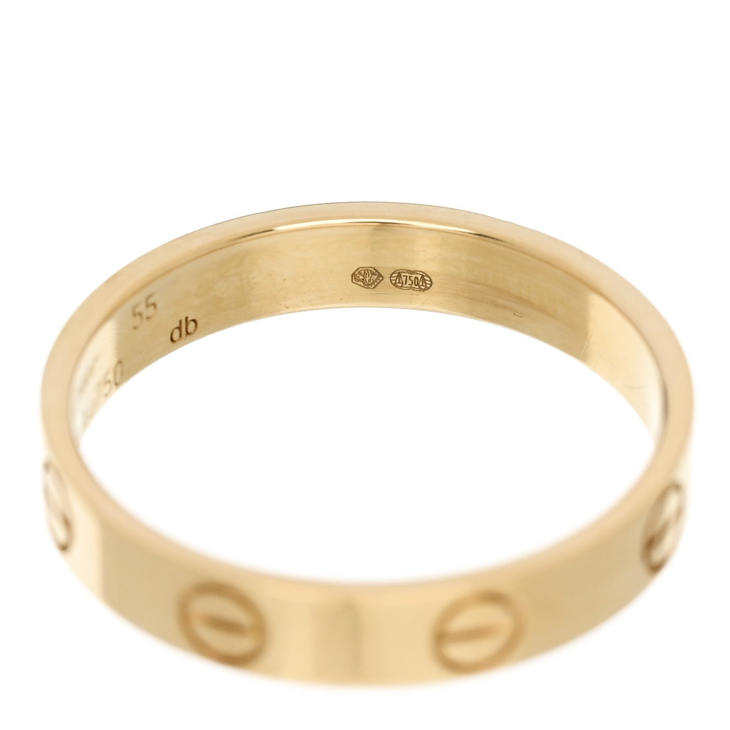 Cartier 18K Yellow Gold 3.5mm LOVE Wedding Band Ring 55 7.25 5 of 5