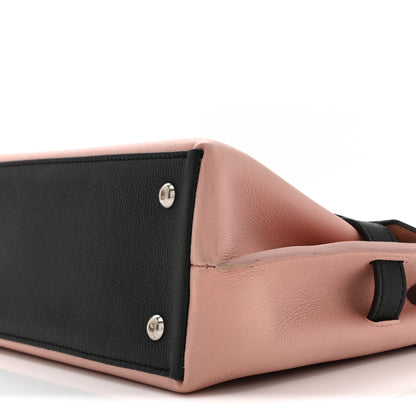 Louis Vuitton Soft Calfskin Embroidered Lockme Ever BB Rose Pink Snow White Black 10 of 10