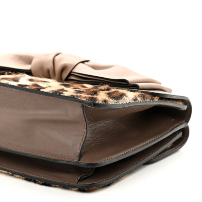 Valentino Garavani Calf Hair Leopard Print Aphrodite Bow Satchel 11 of 12
