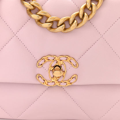 Chanel Lambskin Quilted Medium Chanel 19 Flap Light Pink 8 of 12