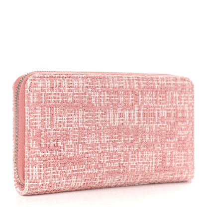 Chanel Lurex Canvas Deauville Medium Zip Around Wallet Pink 3 of 10