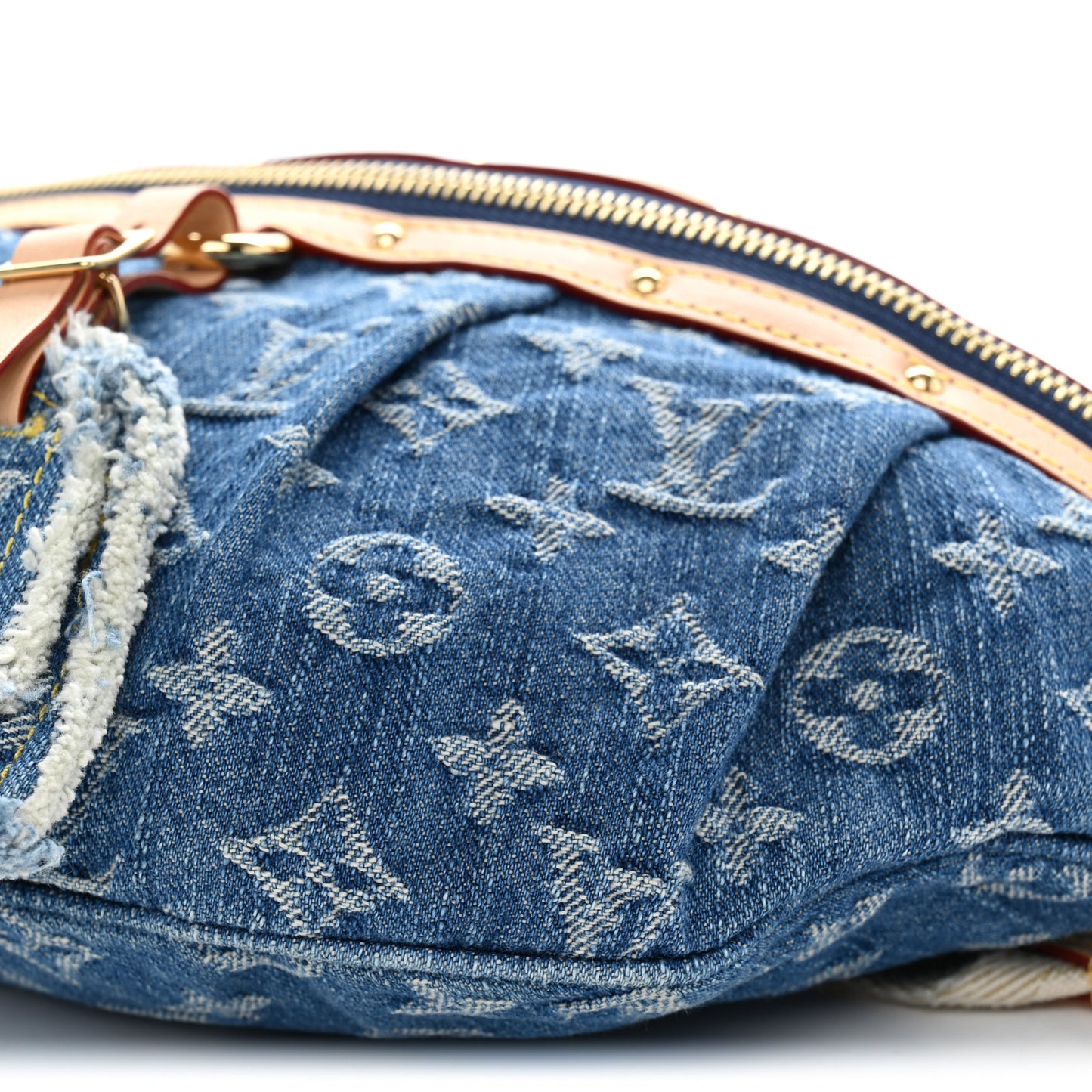 Monogram Denim High Rise Bumbag Blue