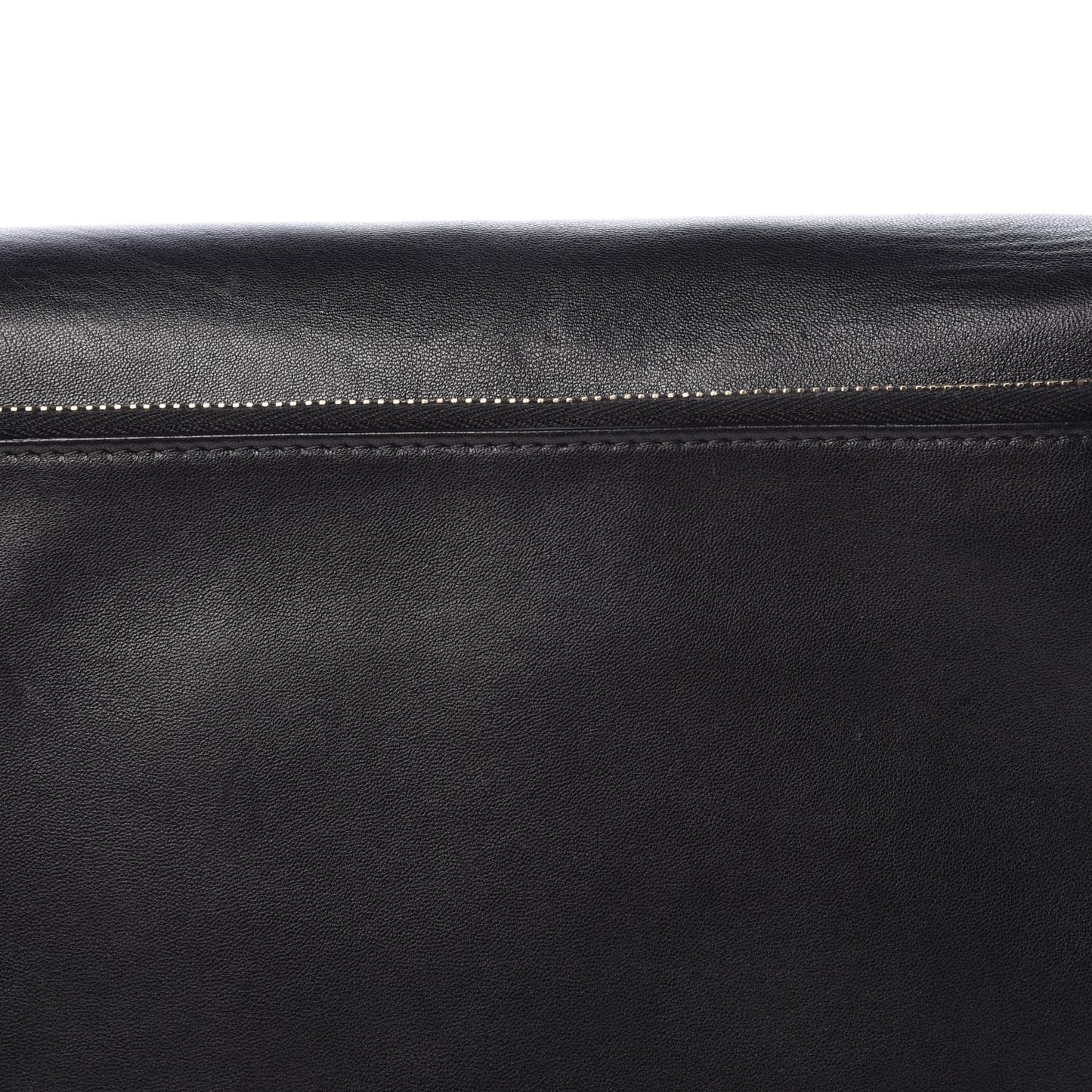 Vitello Rockstud Flap Clutch Bag Black