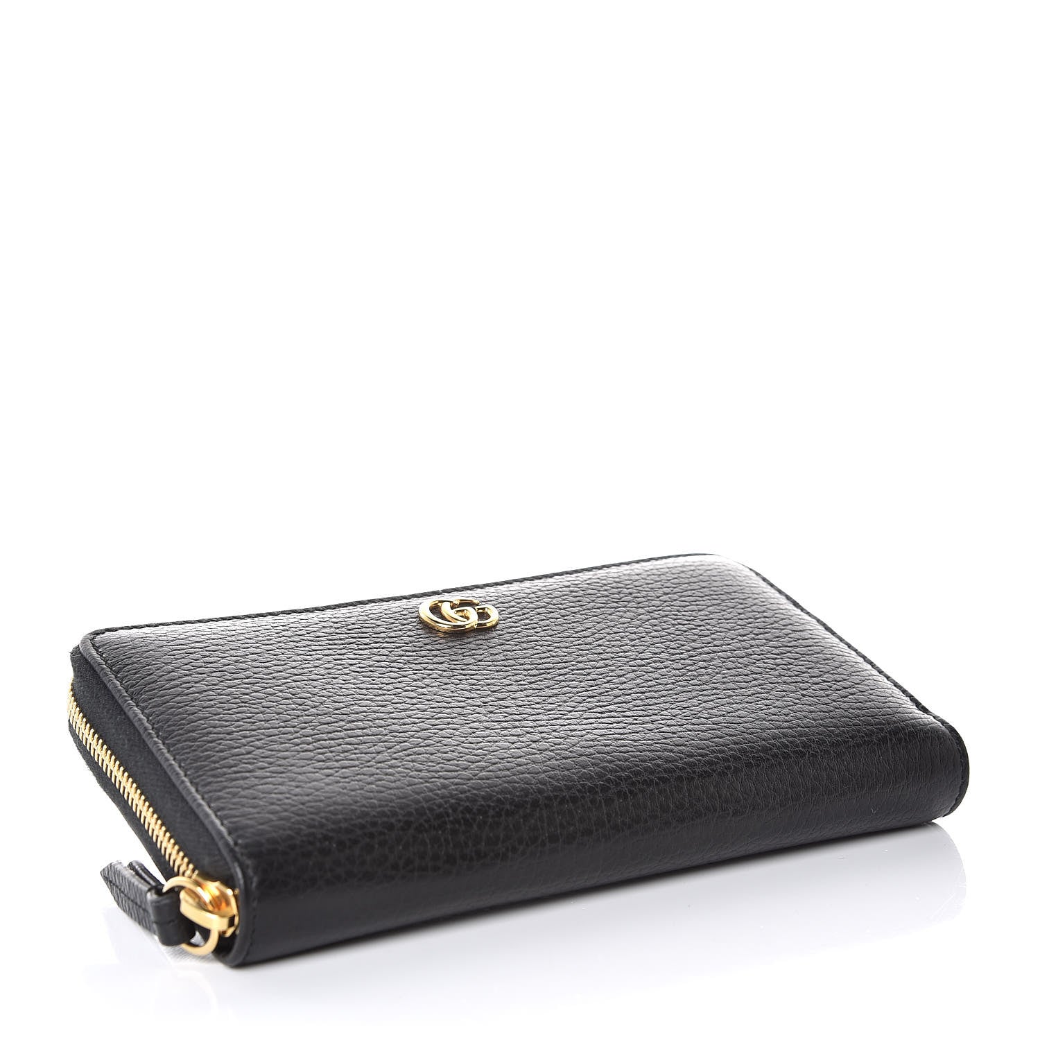 Gucci Dollar Calfskin GG Marmont Zip Around Wallet Black 4 of 8