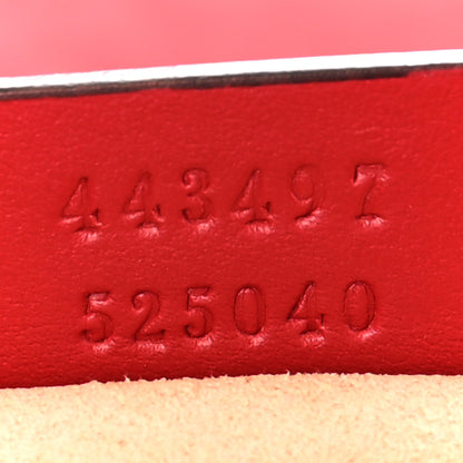 Gucci Calfskin Matelasse Small GG Marmont Shoulder Bag Hibiscus Red 7 of 13