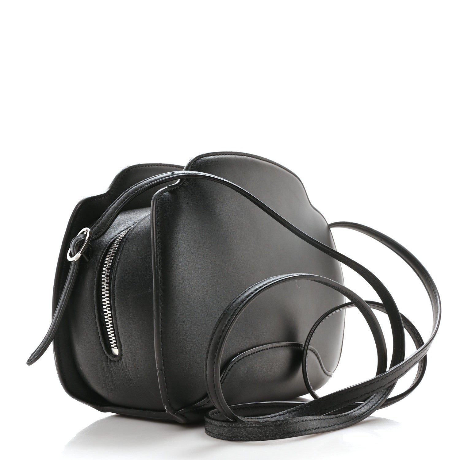 Loro Piana Smooth Calfskin Sesia Crossbody Black 3 of 9