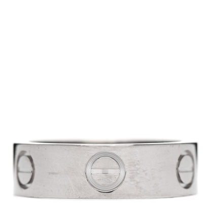 Cartier 18K White Gold 5.5mm LOVE Ring 51 5.75 3 of 4