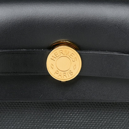 Hermes Toile H Berline Vache Hunter Herbag Zip PM 31 Black Ecru 8 of 10